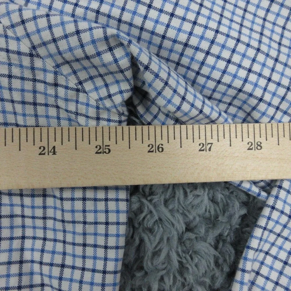 Ralph Lauren Shirt Mens XL Blue White Check Button Down Long Sleeve 100% Cotton